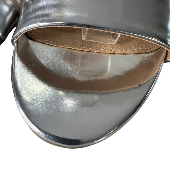 Candie's Open Toe Metallic Pumps Ankle Strap  Evening Formal Party Shoe 6.5 - Picture 6 of 11